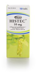 HISTEC tabletti, kalvopäällysteinen 10 mg 10 fol